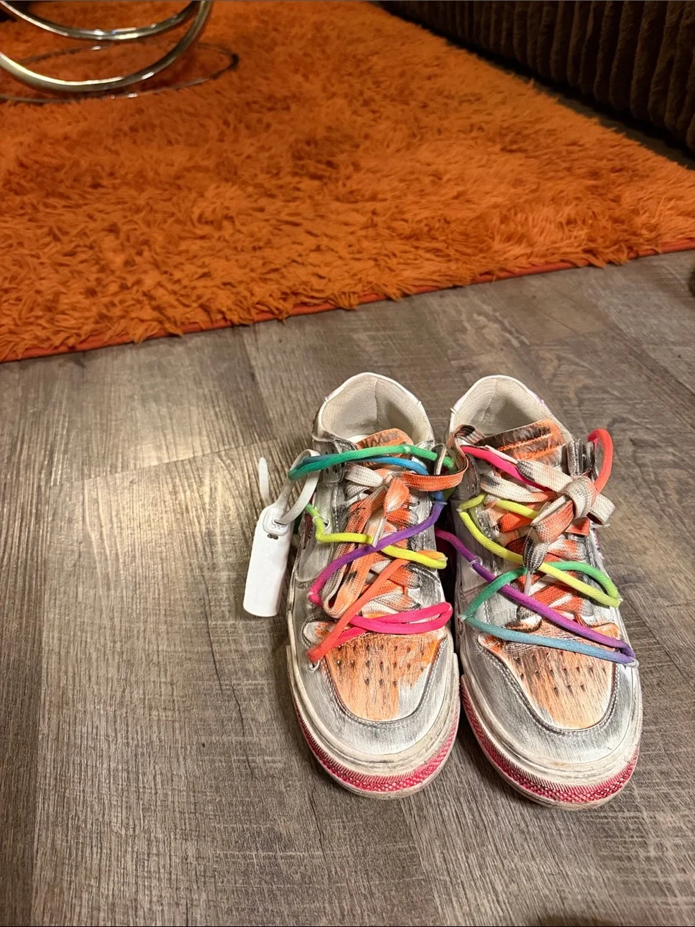 Kids Multicolor Lace-Up Sneakers